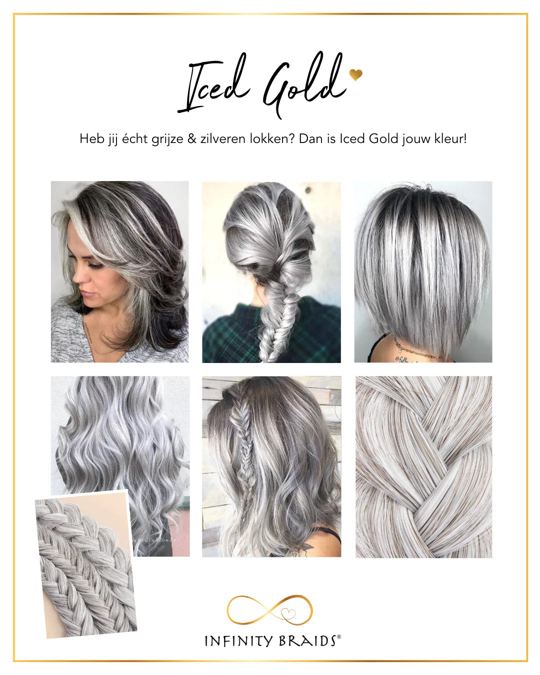 Infinity Braids Lizzy Iced Gold