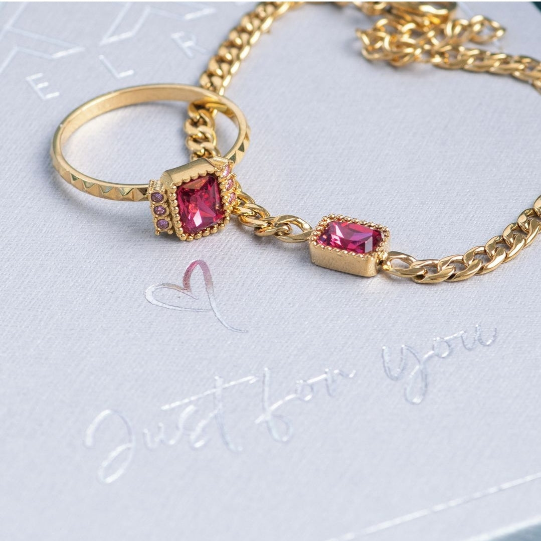 Fame Classic Miracle ring set Gold/Pink