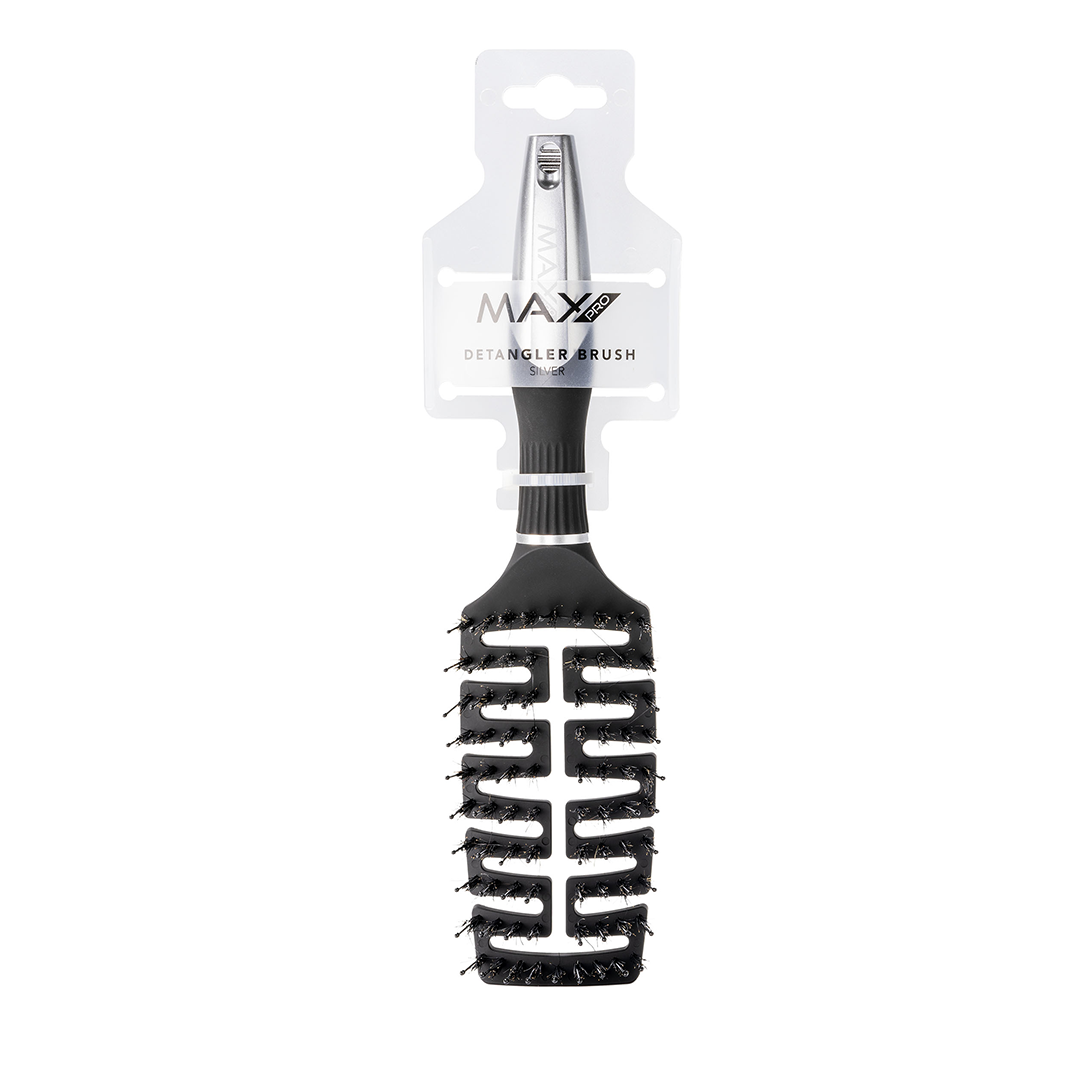 Max Pro Detangler Brush - Silver