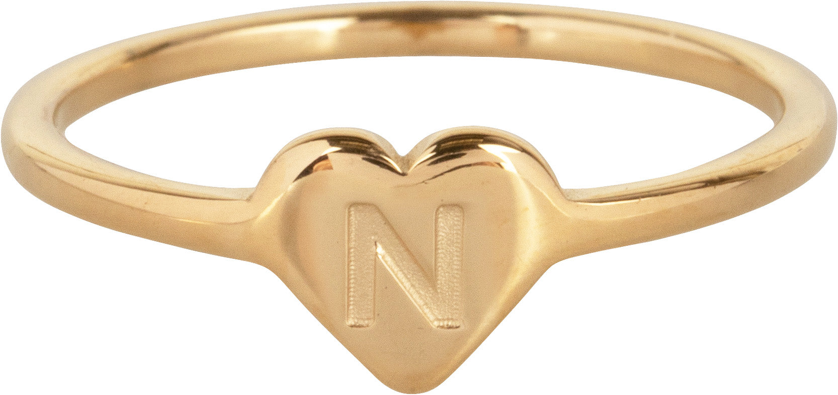 Gouden heart Letter N