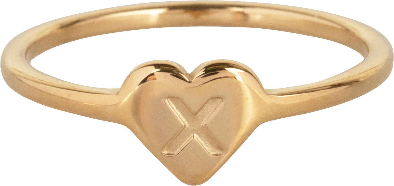 Gouden heart Letter X